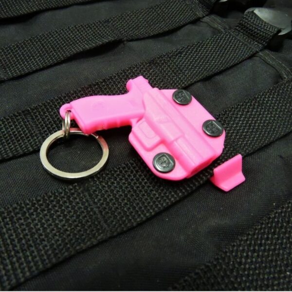 CHAVEIRO PISTOLA COM COLDRE | ROSA - Imagem 3