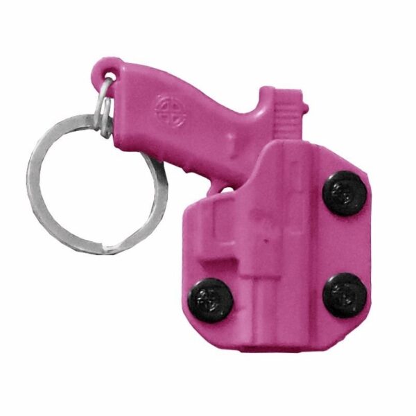 CHAVEIRO PISTOLA COM COLDRE | ROSA