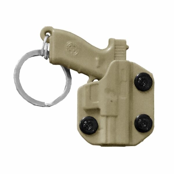 CHAVEIRO PISTOLA COM COLDRE | COYOTE